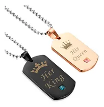 Comprar Collares Parejas Acero Inoxidable 316l Aniversario, Amor Lb