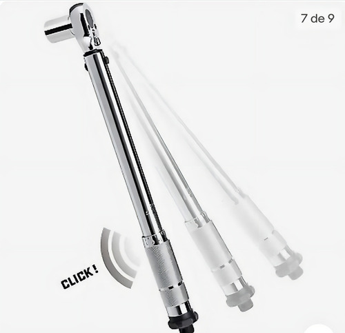 Torquímetro Estalo 1/2 Pol 28-210 Nm 2,8 A 21kg Aço Click Para Soquete Ajustável Com Estojo Gorillaz