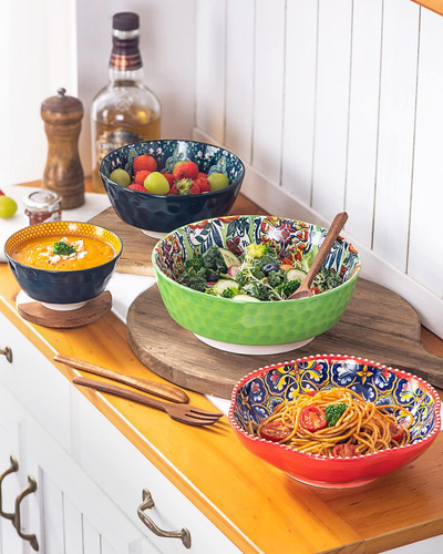 Juego De Ensaladeras Grandes De Plomo Henxfen Para Servir Ph