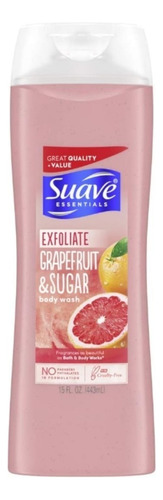 Suave Exfoliate Grapefruit & Sugar Body Wash Jabon Liquido