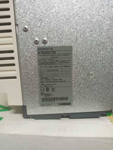 Soft Starter Schneider Ats22d17q 17a 230-400v