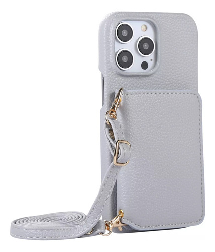 Lanyard Leather Case Wallet Cards Slot For iPhone
