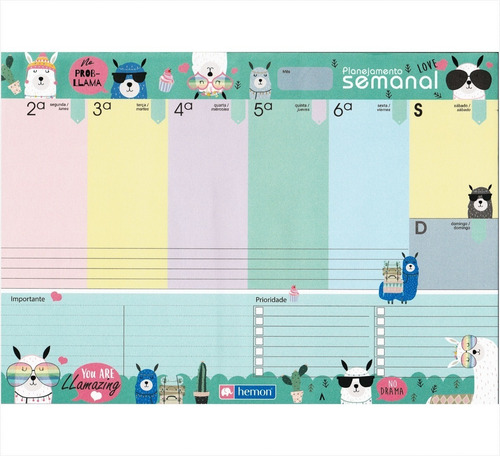 Imagem 1 de 10 de Planner De Mesa Semanal Permanente A4