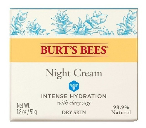 Crema Facial De Noche Burt's Bees Intense Hydration 51 Gr