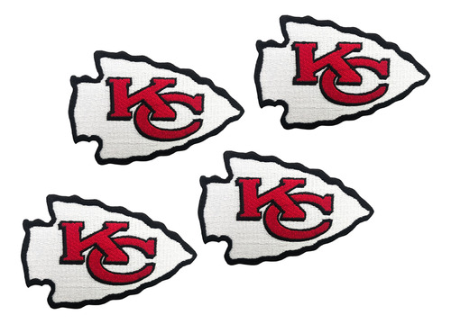Kansas City Chiefs Parches Bordados  4x$349 Plancha Y Pega