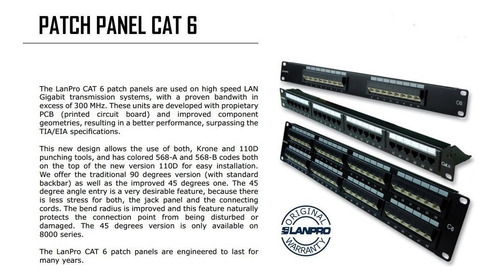 Imagen 3 de 5 de Patch Panel 24 Ptos Cat5 Lanpro Tienda Fisica