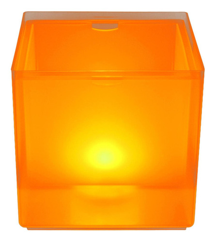 . Cubo De Hielo Con Luz Led Amarilla, Enfriador Impermeable