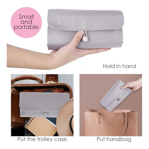 Bolsa De Brochas De Maquillaje Plegable Portátil Viajes Cosm