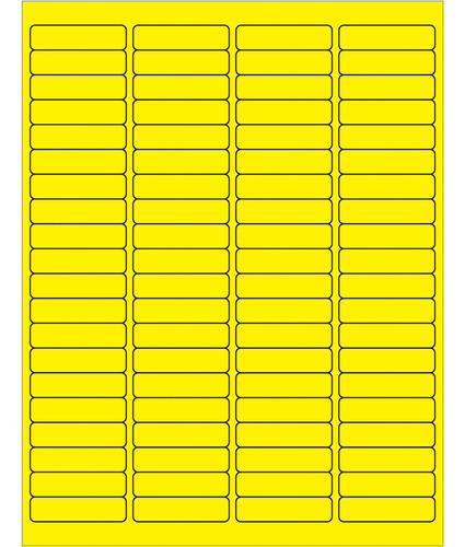 Caja Rapido Rectangulo Laser Etiqueta Amarillo Fluorescente