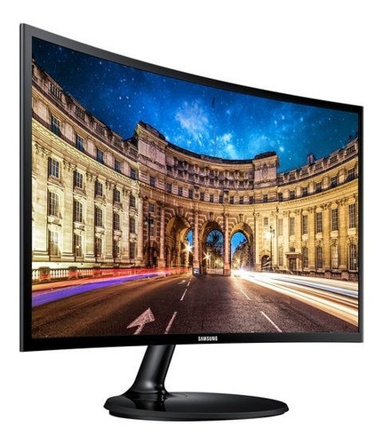 Monitor Curvo Led Fhd 27'' Cf390 Freesync Hdmi 60hz Samsung Cor Preto 110V/220V