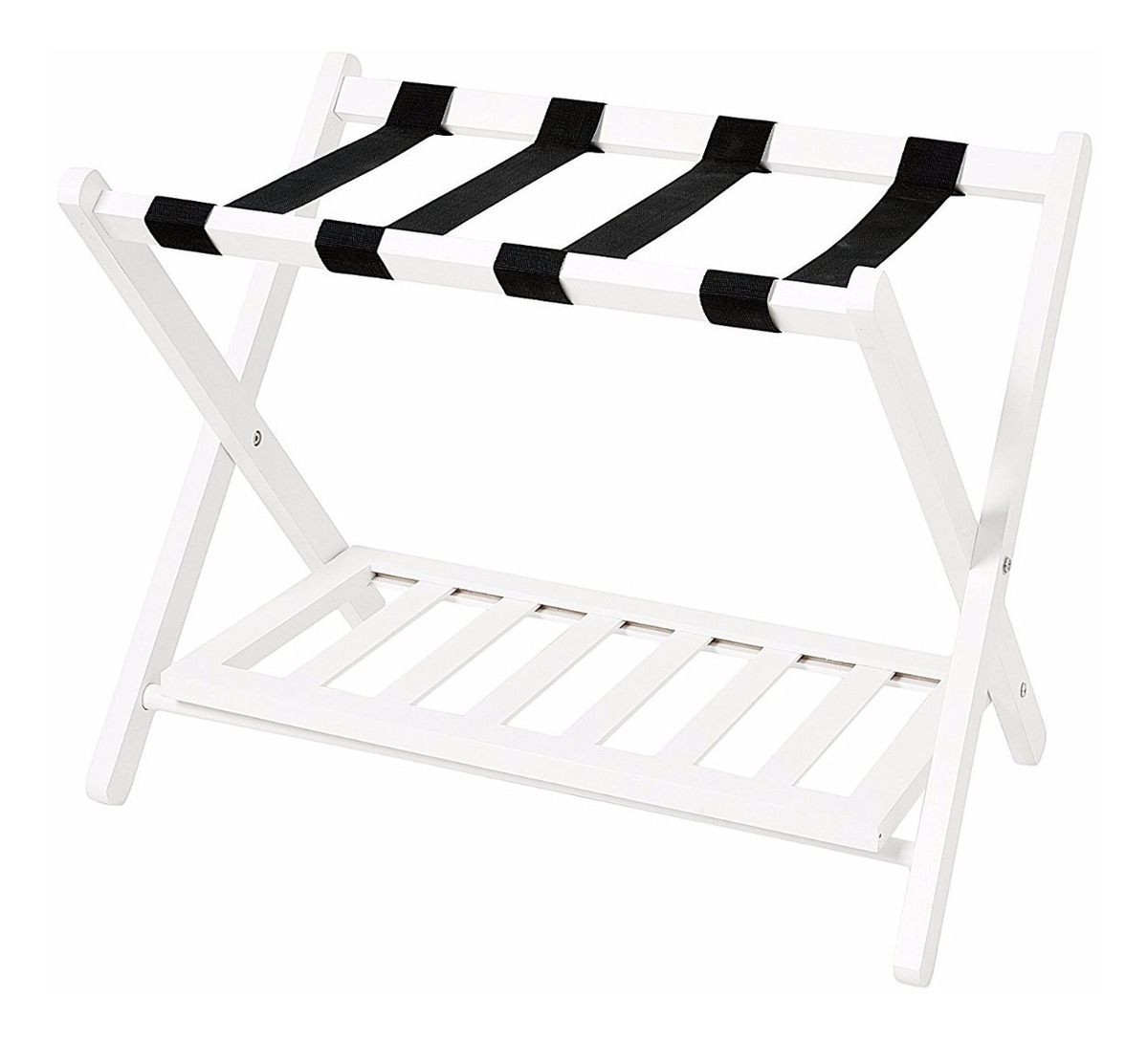 Porta Equipaje Maleta Rack Madera Plegable Blanco | Mercado Libre