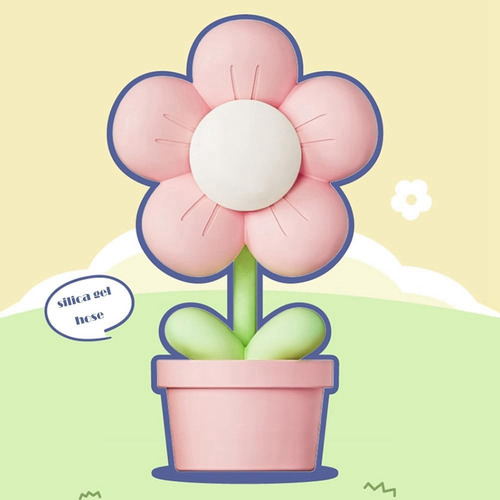 Lámpara De Noche Con Forma De Flor De Dibujos Animados, Func