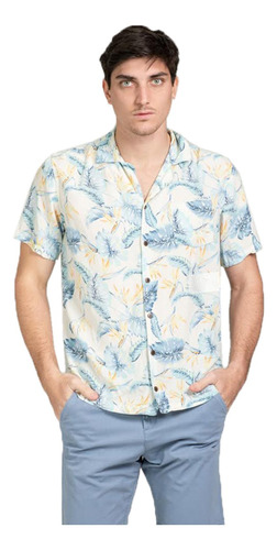 Camisa Hawaiana Con Bolsillo Moda Hombre Mistral 30007-3