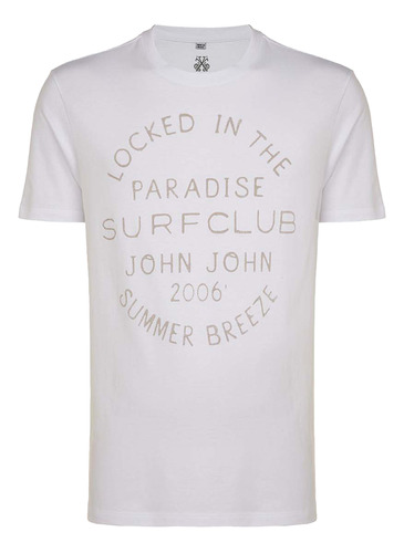 Camiseta John John Paradise Surfclub Ve24 Branco Masculino