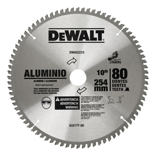 Disco De Sierra Circular 10 PuLG.  80t Dewalt Dwa03210