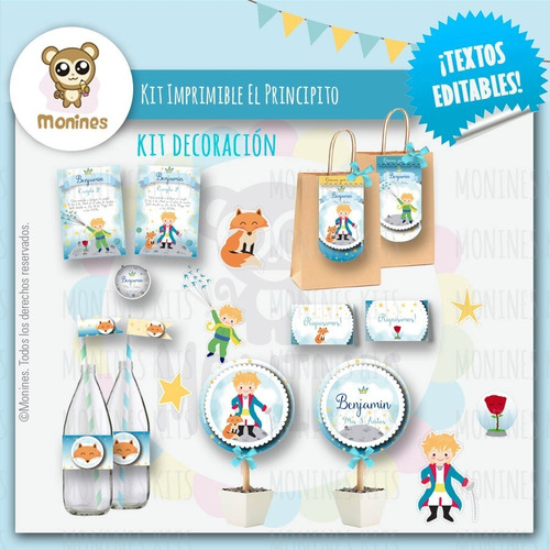 Kit Imprimible El Principito ¡con Textos Editables!