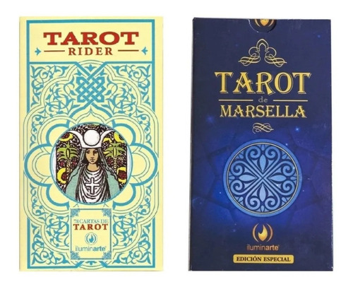 Combo Cartas Tarot Pack Rider Rdr Waite + Marsella + Guias