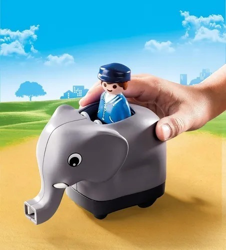 Playmobil 1 2 3 Infantil Mi Tren De Animales 70405 Edu