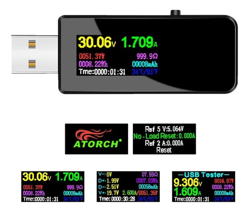 Usb U96 + Test Medidor Probador Voltaje Amperaje 13 En 1