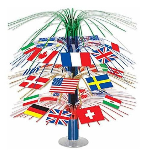 Beistle International World Flags Cascade Table Centerpiece 