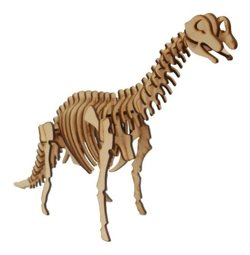 Imagen 1 de 6 de Dinosaurios Madera Puzzle Dinosaurio Madera 3d Rompecabezas