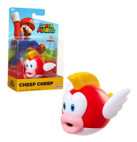 Super Mario Boneco 2.5 Polegadas Colecionável - Cheep Cheep