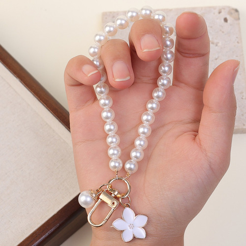 Llavero Con Colgante De Flor Blanca, 10 Unidades