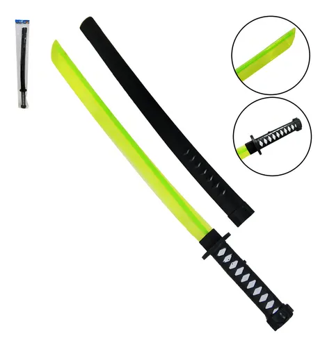 Espada de juguete para niños Samurai Ninja con luz y sonido, color rojo