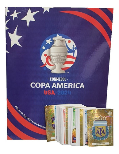 Copa America Usa 2024 Album + 50 Figuritas Sin Repetir 