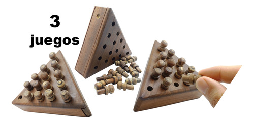 Juegos Mesa / Solitario / La Vieja / 2en1 (combo 3 Unidades)