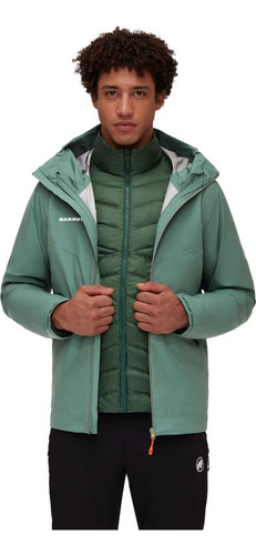 Chaqueta Hombre Mammut 3 In 1 Tour Hs Hooded Verde