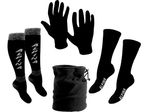 Guantes + Medias 1ra Piel Tubo + Medias Abrigo + Cuello Sti