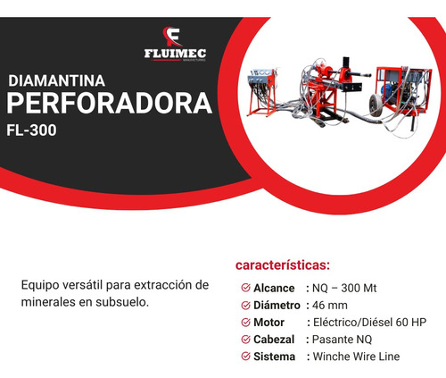 Perforadora Fl-300 (equipo Indispensable Para Mina)