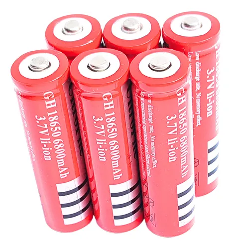 comprar Kit 06 Baterias 18650 3.7v 4800mah Recarregável Lanterna Led