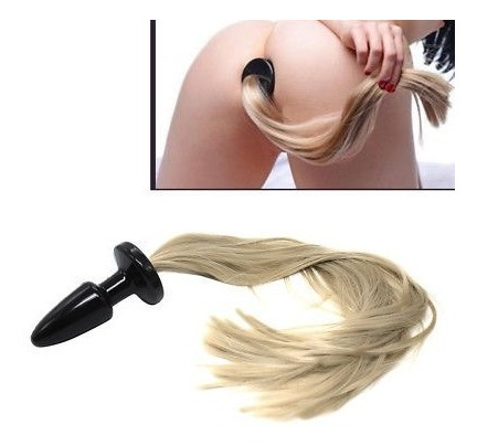 Plug Anal Cola De Caballo Rubio Silicon Rubi
