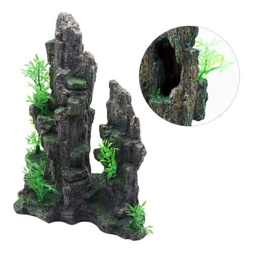 Imagen 7 de 8 de Decoración De Montaña Para Pecera, Diseño Creativo De Resina