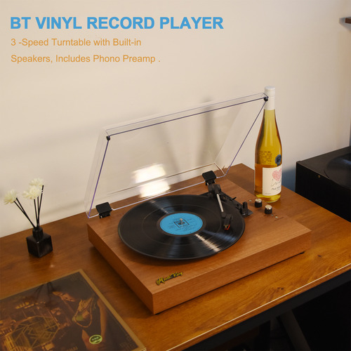 Tocadiscos Para Reproductor De Cd Mzeliking Records Con Bt5.