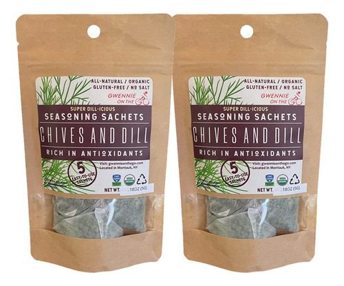 Gwennie On The Go  Seasoning Sachets | Chives And Dill | Ce