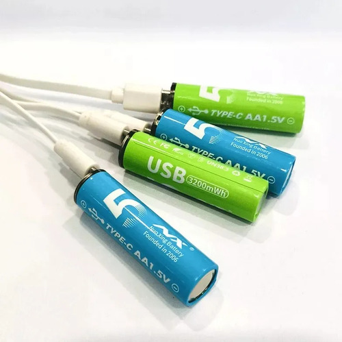 Batería Recargable De 1.5v 4 Pilas Aa Recargable Pilas Palo