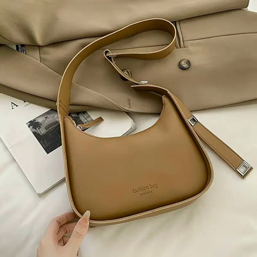 Carteras De Mujer Cartera Porta Celular Bolso Moda Elegante Acabado De Los Herrajes Plateados Color Camel Correa De Hombro Camel Diseño De La Tela Liso