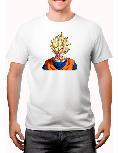 Playera Infantil Adulto Goku Cabello Amarillo Dragón Ball 99