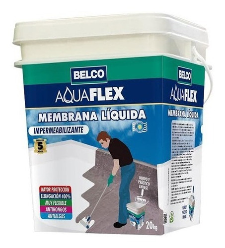 4kg Membrana Liquida 5 Colores Aquaflex Belco