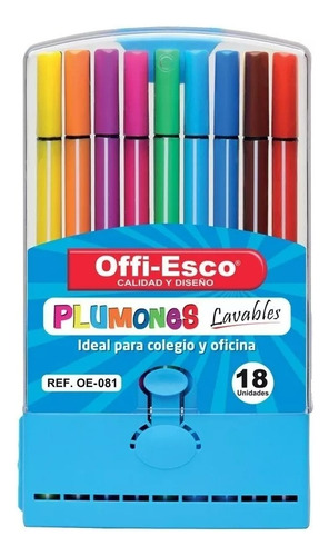 Plumones Marcador Offiesco  X18 - Unidad a $52