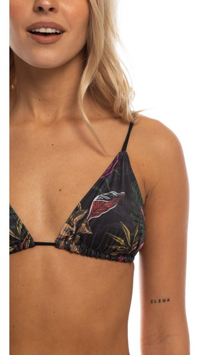 Malla Mujer Corpiño Rusty Dark Cocoa Triangulo Bikini