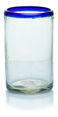 Imagen 1 de 2 de Vaso Posta Cobalto Artesanal Vidrio Soplado 6 Pack