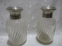 Comprar Antiguo Par Perfumeros Cristal C\u002F Taponcitos Y Tapas (15165)