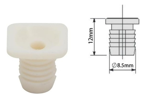 Silverline De 8 Mm Insertos De Bisagra De Plástico Con Torni