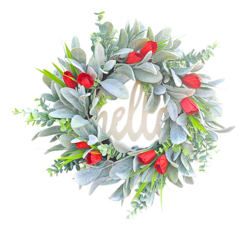 Hello Spring Wreath Flower Artificial Flower Ornament