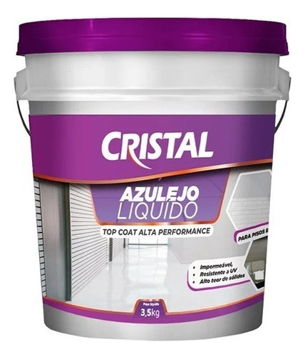 Azulejo Liquido Cristal Reforma Sem Sujeira 3,5kg Cor Branco