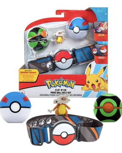 Pokemon Cinturón Con Dos Pokebolas & Cubone Clip And Go